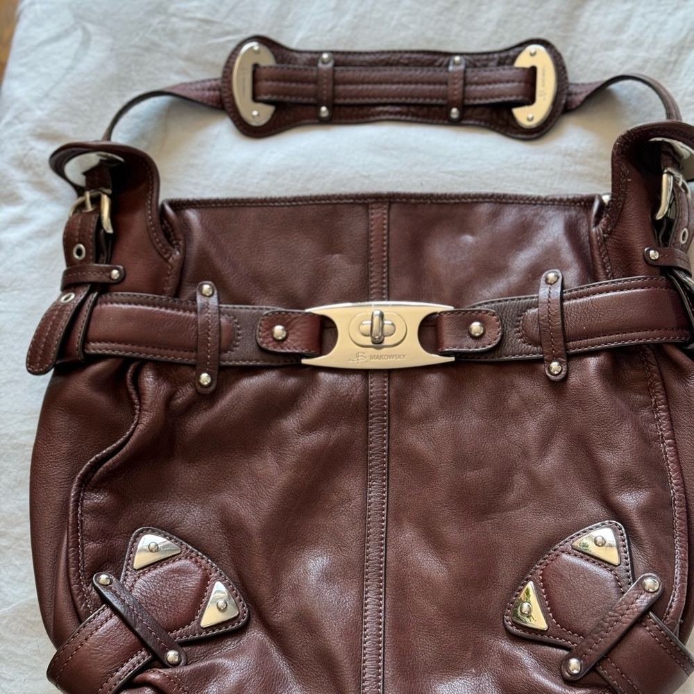B. Makowsky heavy leather bag